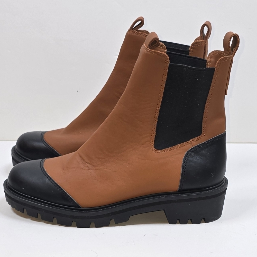 Antonio Melani Dalton Gore Leather Ankle Boots Weather Resistant Lug Sole Sz.6 - Picture 4 of 10